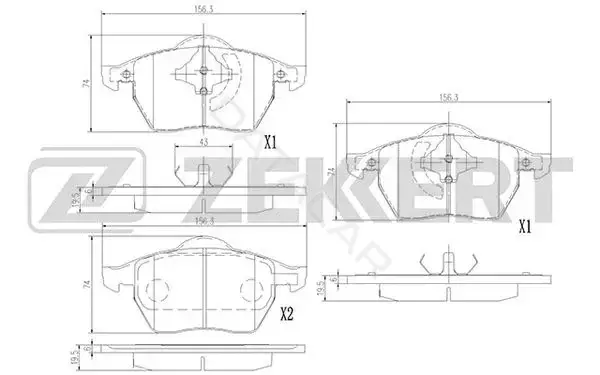 Тормозные колодки ZEKKERT BS-1380