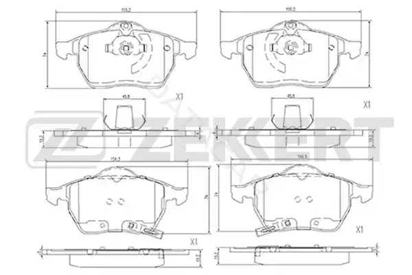 Тормозные колодки ZEKKERT BS-1381