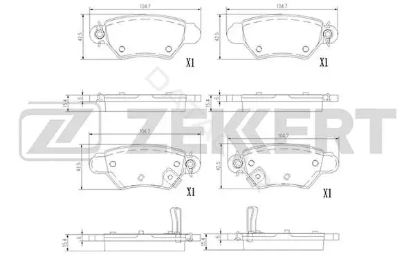 Тормозные колодки ZEKKERT BS-1387