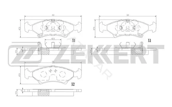 Тормозные колодки ZEKKERT BS-1390