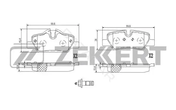 Тормозные колодки ZEKKERT BS-1397