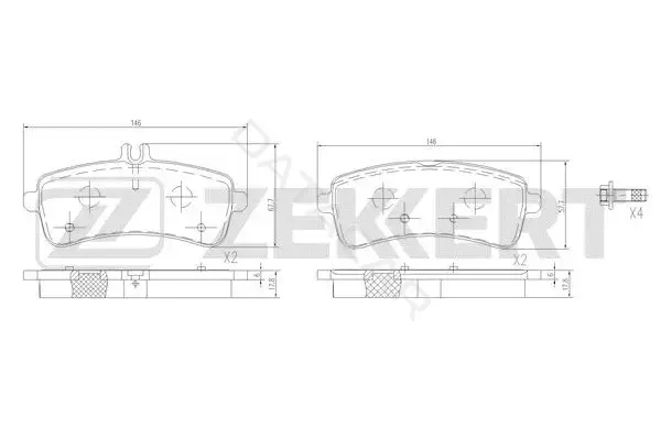 Тормозные колодки ZEKKERT BS-1413