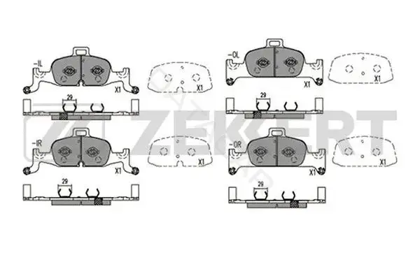 Тормозные колодки ZEKKERT BS-1421