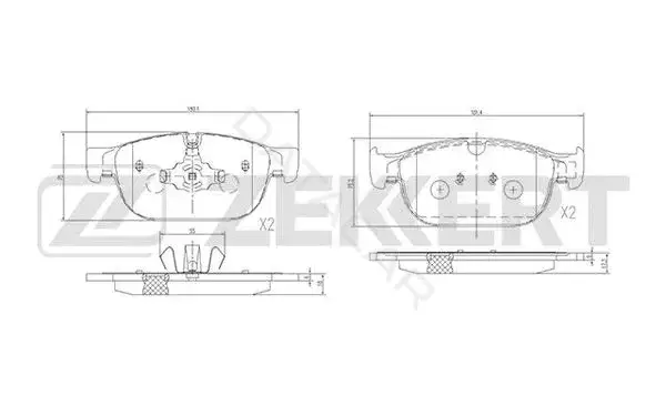 Тормозные колодки ZEKKERT BS-1428