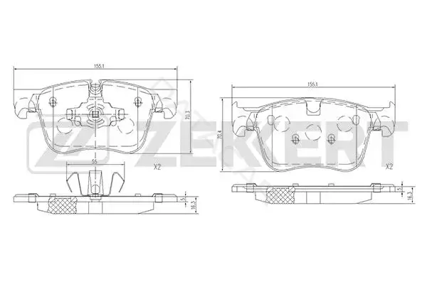 Тормозные колодки ZEKKERT BS-1476