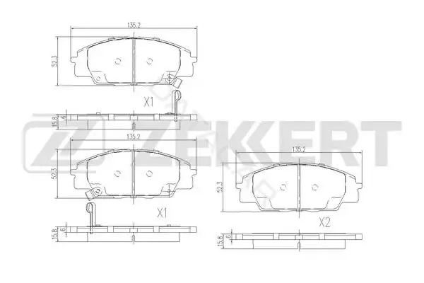 Тормозные колодки ZEKKERT BS-1505