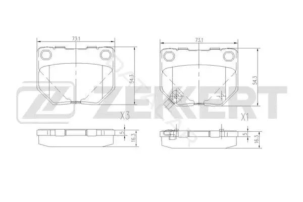 Тормозные колодки ZEKKERT BS-1507