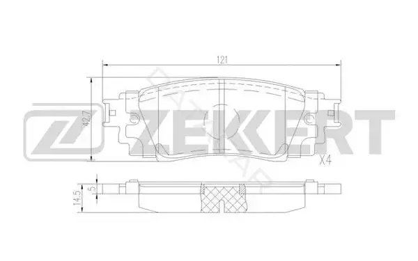 Тормозные колодки ZEKKERT BS-1525