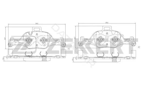 Тормозные колодки ZEKKERT BS-1526