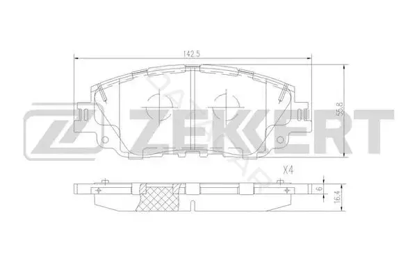 Тормозные колодки ZEKKERT BS-1529