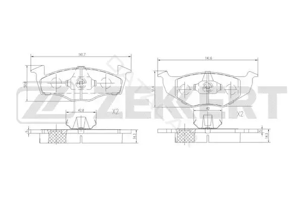 Тормозные колодки ZEKKERT BS-1571