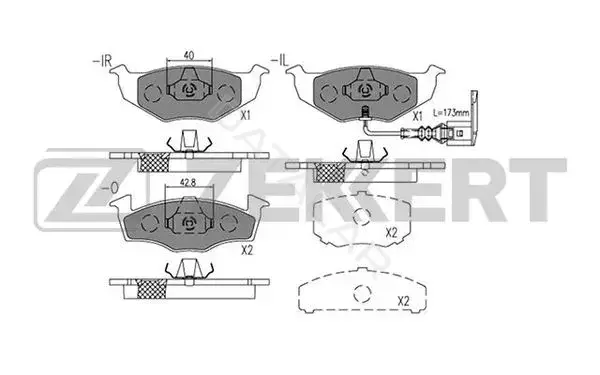 Тормозные колодки ZEKKERT BS-1573
