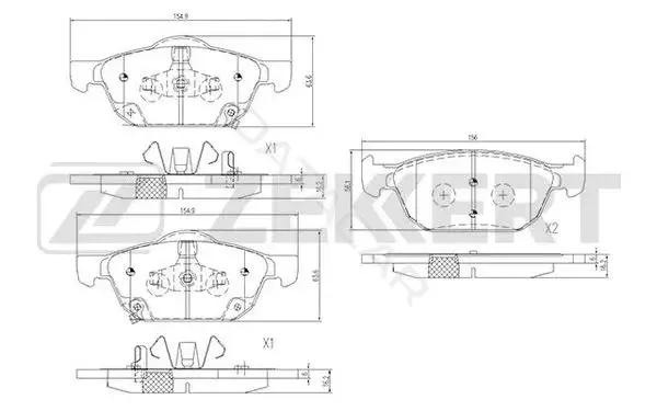 Тормозные колодки ZEKKERT BS-1685