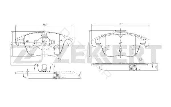 Тормозные колодки ZEKKERT BS-1686