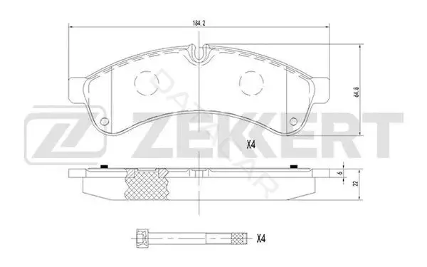 Тормозные колодки ZEKKERT BS-1689