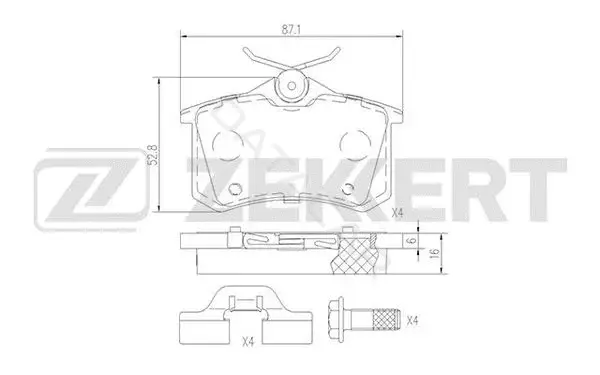 Тормозные колодки ZEKKERT BS-1690