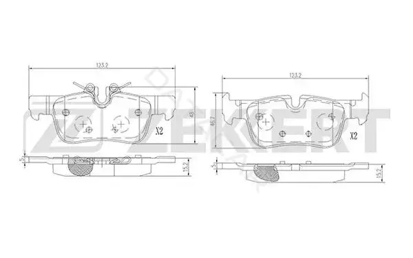 Тормозные колодки ZEKKERT BS-1695