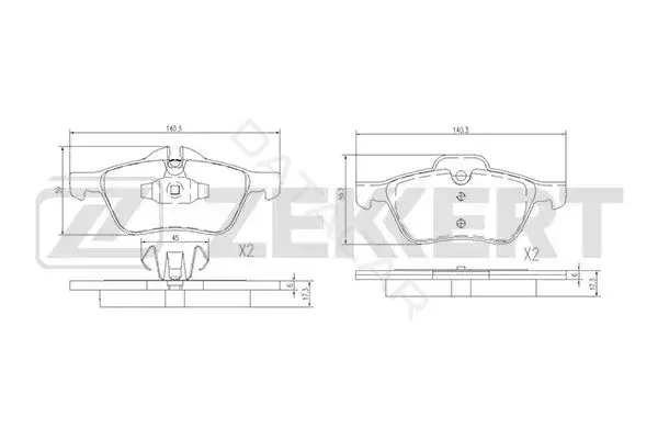 Тормозные колодки ZEKKERT BS-1835