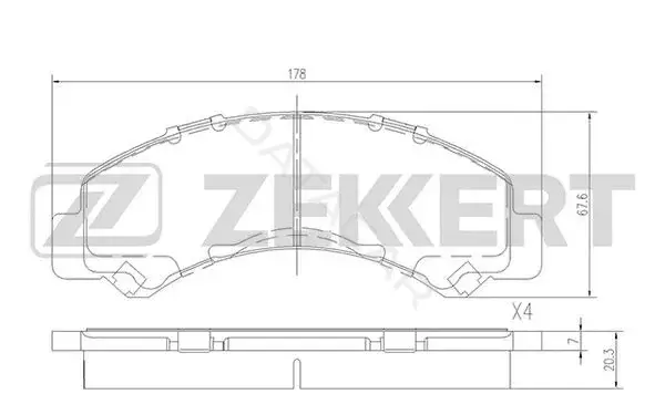 Тормозные колодки ZEKKERT BS-2377
