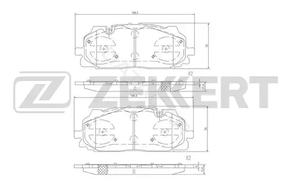 Тормозные колодки ZEKKERT BS-2385