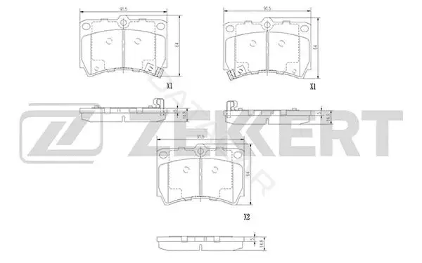Тормозные колодки ZEKKERT BS-2857