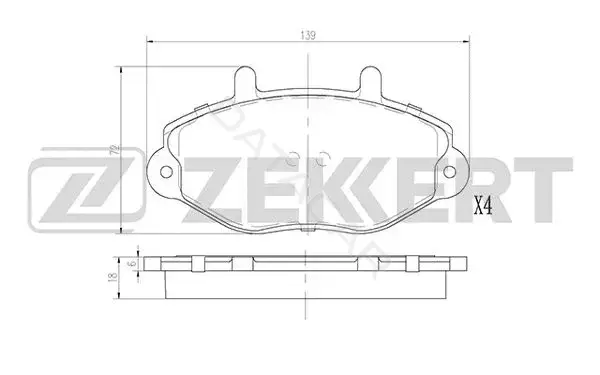 Тормозные колодки ZEKKERT BS-2864