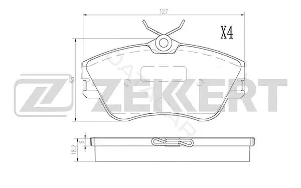 Тормозные колодки ZEKKERT BS-2867
