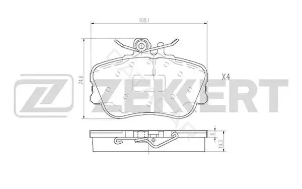 Тормозные колодки ZEKKERT BS-2868