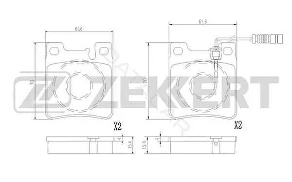 Тормозные колодки ZEKKERT BS-2873