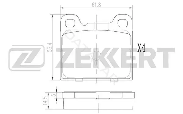Тормозные колодки ZEKKERT BS-2876