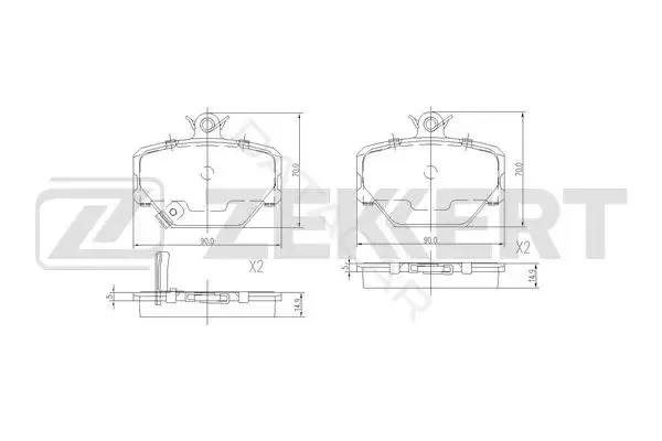 Тормозные колодки ZEKKERT BS-2897
