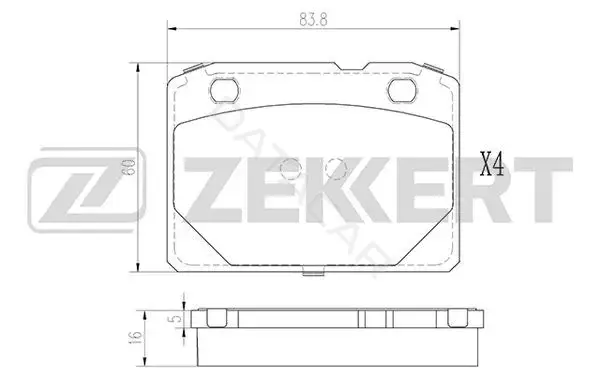 Тормозные колодки ZEKKERT BS-2901