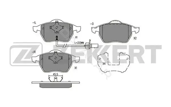 Тормозные колодки ZEKKERT BS-2908