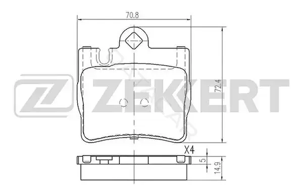 Тормозные колодки ZEKKERT BS-2911