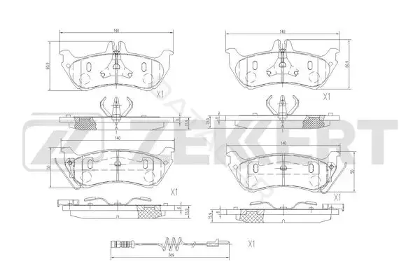 Тормозные колодки ZEKKERT BS-2912