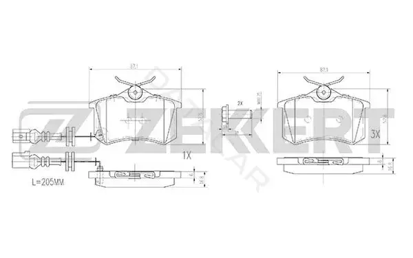 Тормозные колодки ZEKKERT BS-2917