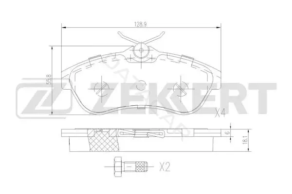 Тормозные колодки ZEKKERT BS-2921