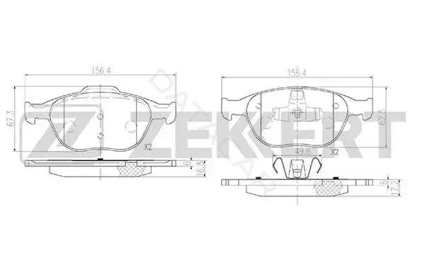 Тормозные колодки ZEKKERT BS-2924