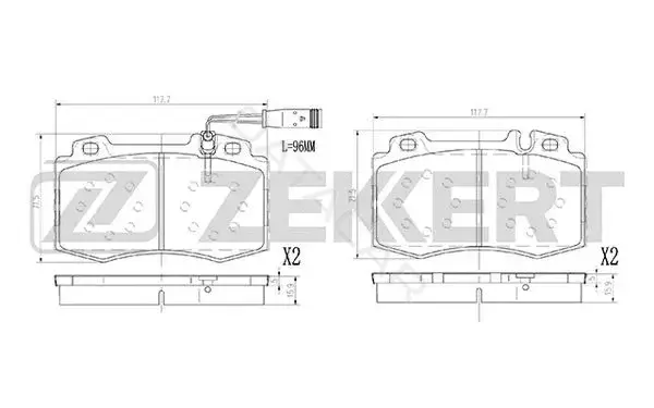 Тормозные колодки ZEKKERT BS-2927