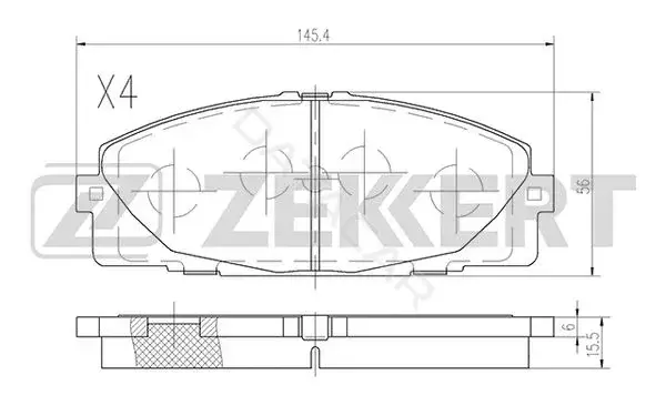 Тормозные колодки ZEKKERT BS-2969