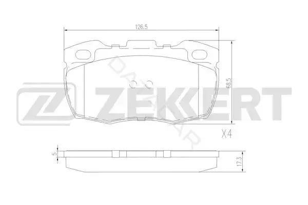 Тормозные колодки ZEKKERT BS-2976