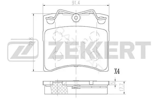 Тормозные колодки ZEKKERT BS-2992