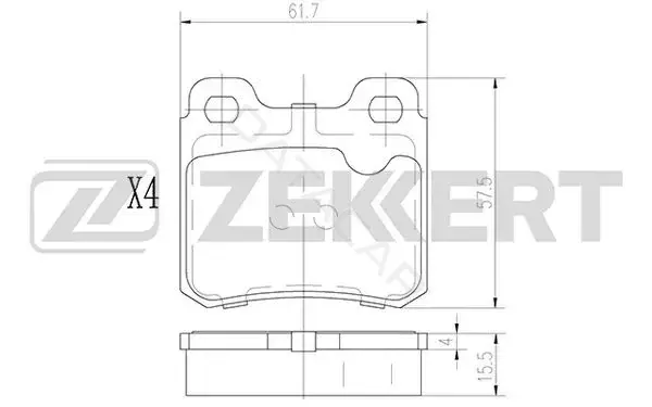 Тормозные колодки ZEKKERT BS-3000