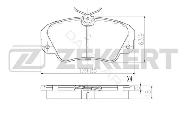 Тормозные колодки ZEKKERT BS-3001