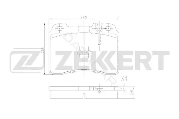 Тормозные колодки ZEKKERT BS-3002