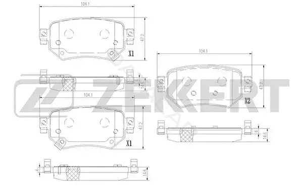 Тормозные колодки ZEKKERT BS-3018
