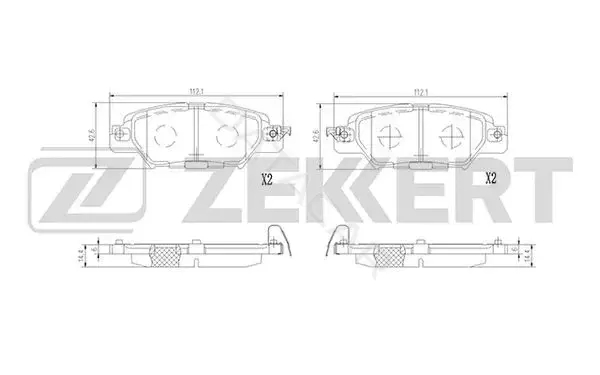Тормозные колодки ZEKKERT BS-3019