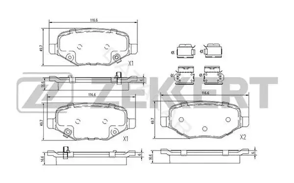 Тормозные колодки ZEKKERT BS-3023