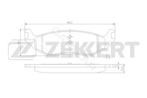 Тормозные колодки ZEKKERT BS-3038