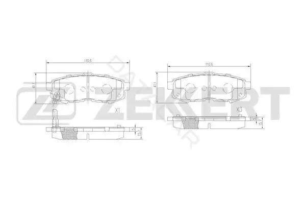 Тормозные колодки ZEKKERT BS-3040